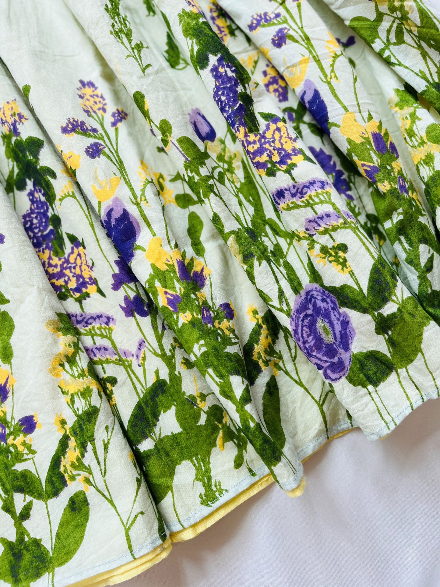 Reversible Cotton Voile Skirt 雙面棉巴里紗花卉印花半身裙