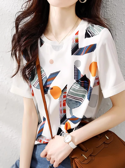 Women's Printed Short Sleeved T-Shirt 女裝印花短袖t恤