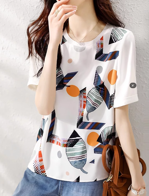 Women's Printed Short Sleeved T-Shirt 女裝印花短袖t恤
