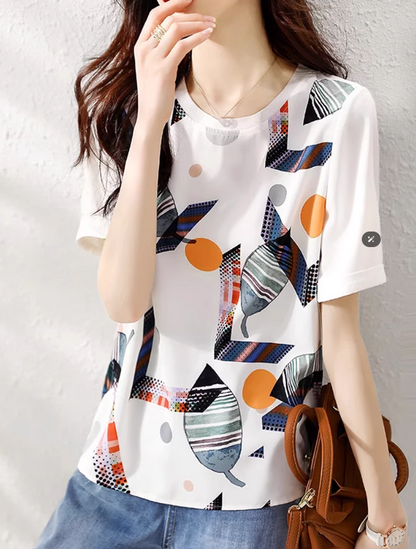 Women's Printed Short Sleeved T-Shirt 女裝印花短袖t恤
