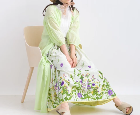 Reversible Cotton Voile Skirt 雙面棉巴里紗花卉印花半身裙