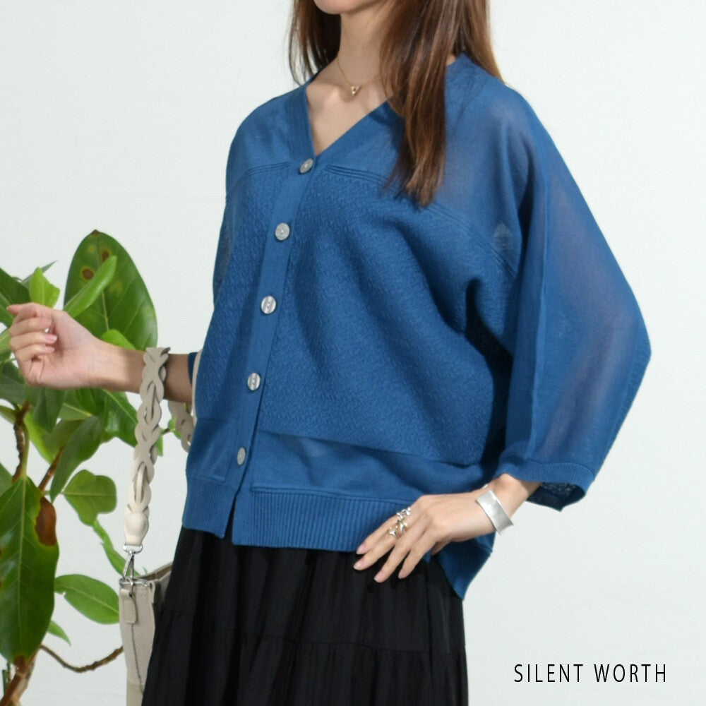 Border Style Dolman Knit Cardigan 針織蝙蝠袖開襟衫