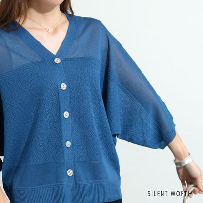 Border Style Dolman Knit Cardigan 針織蝙蝠袖開襟衫